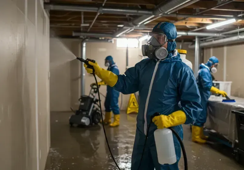 Basement Sanitization and Antimicrobial Treatment process in Monon, IN